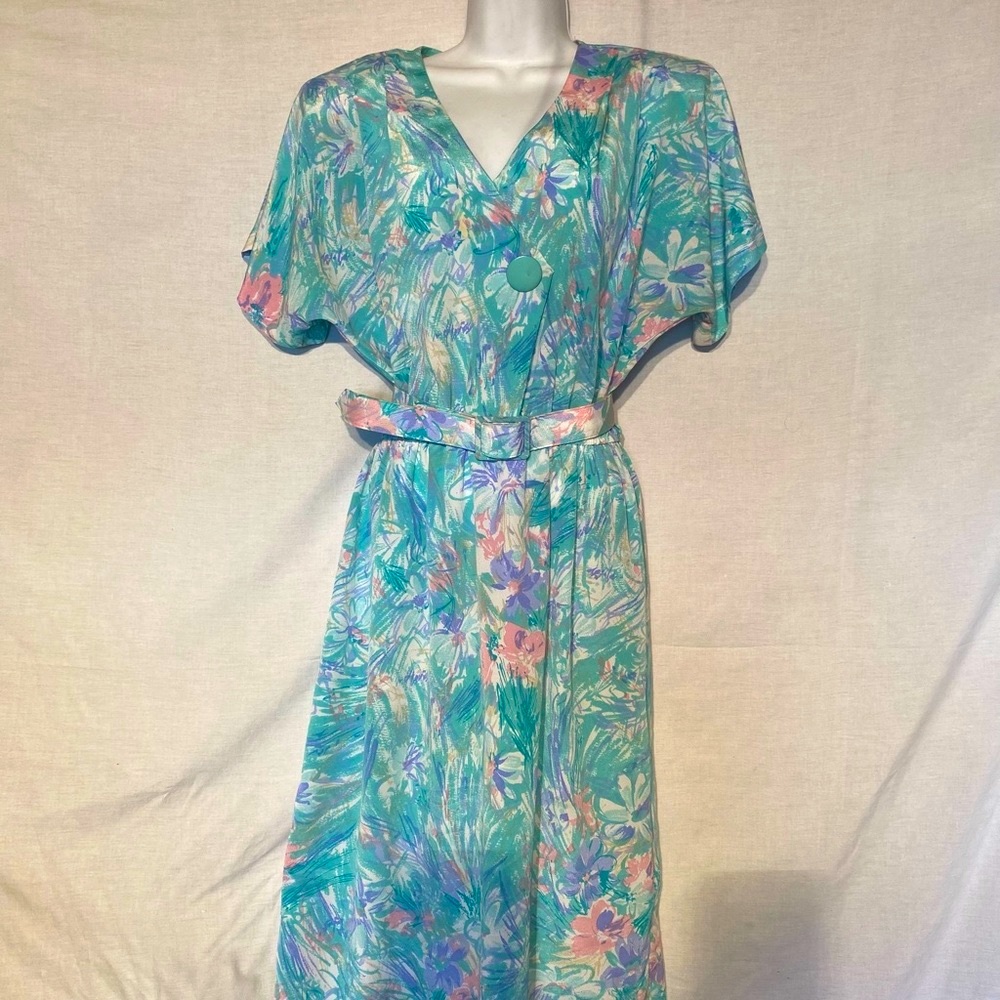 Y2K Vintage  floral satin dress